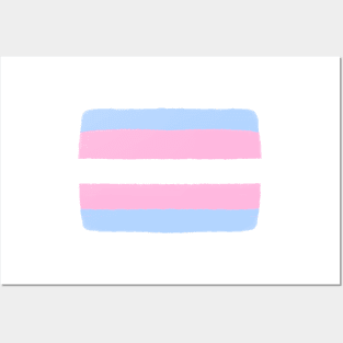 crayon pride flags: trans Posters and Art